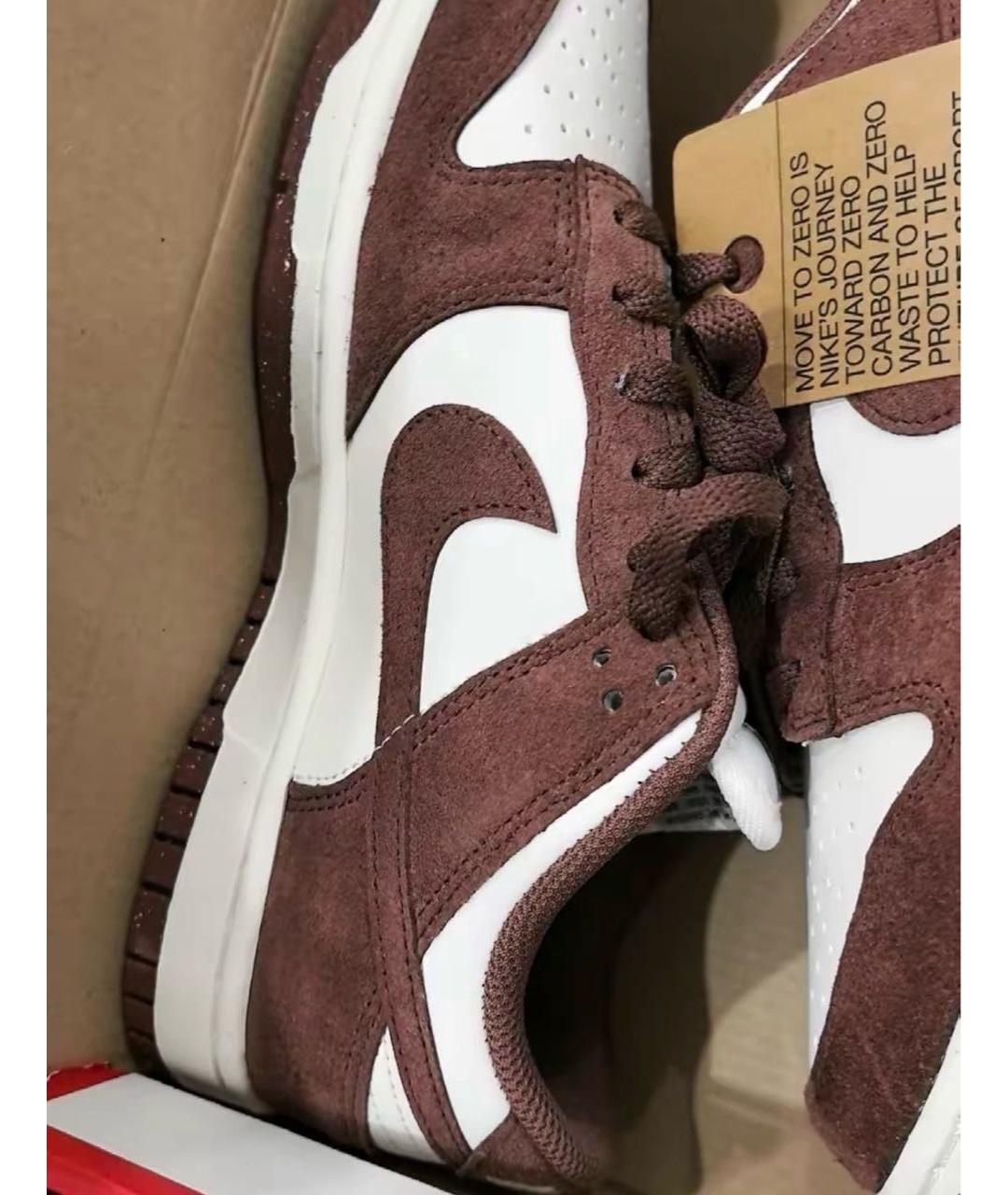 JORDAN Коричневые кожаные кроссовки, фото 6