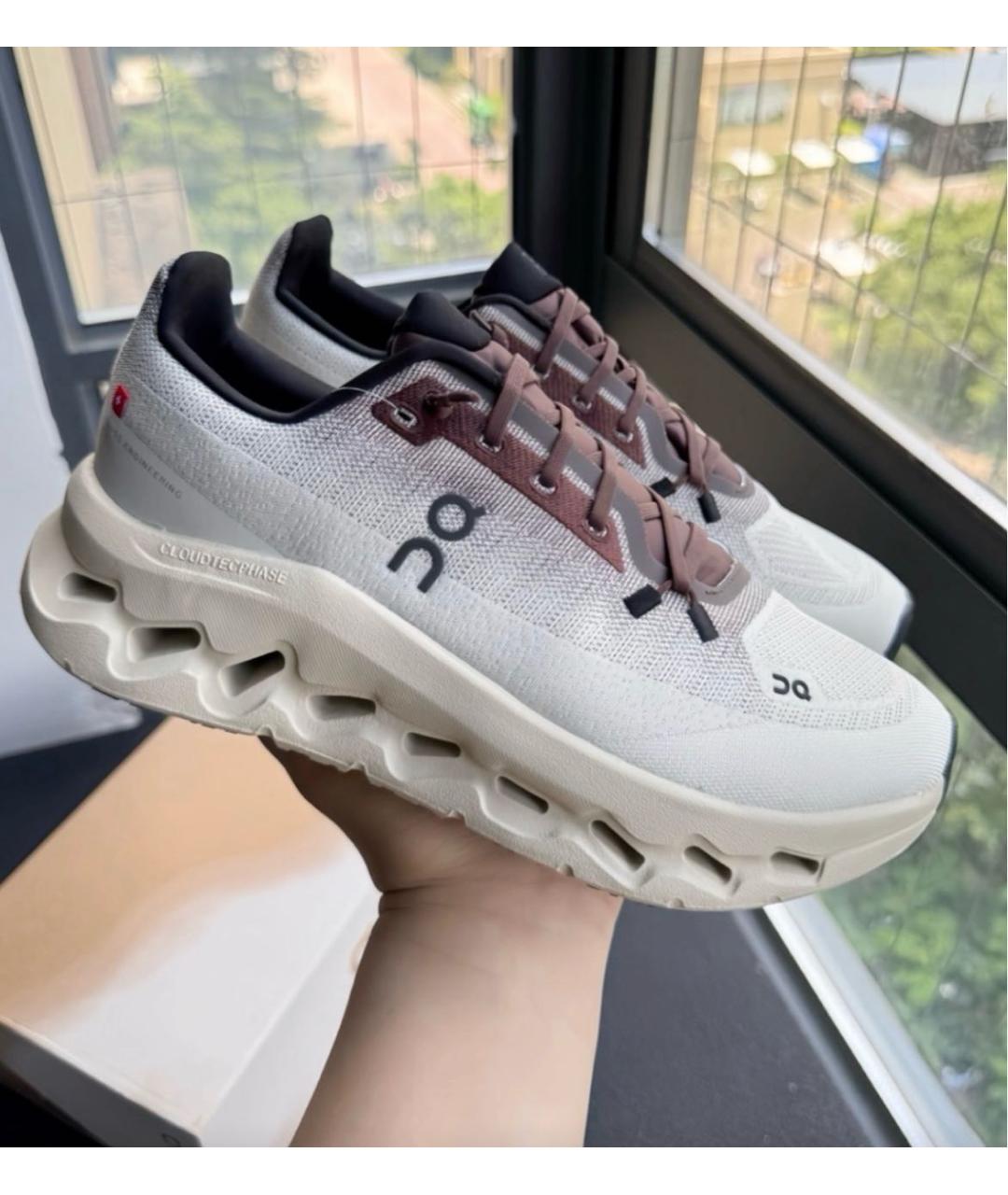 ON Бежевые текстильные кроссовки, фото 6