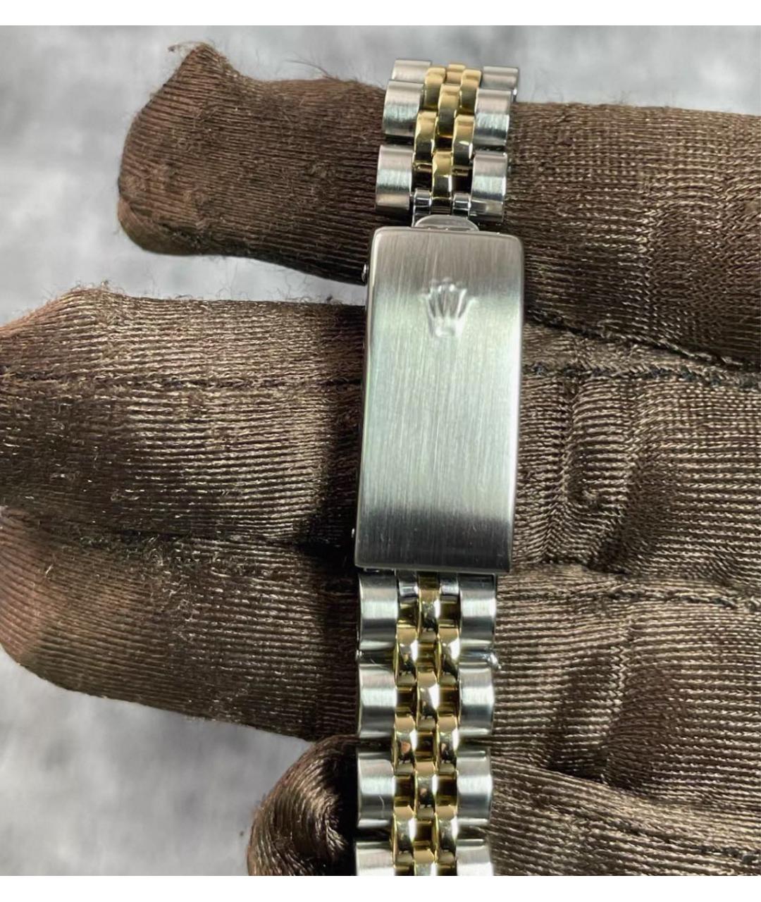 ROLEX Зеленые часы из желтого золота, фото 4