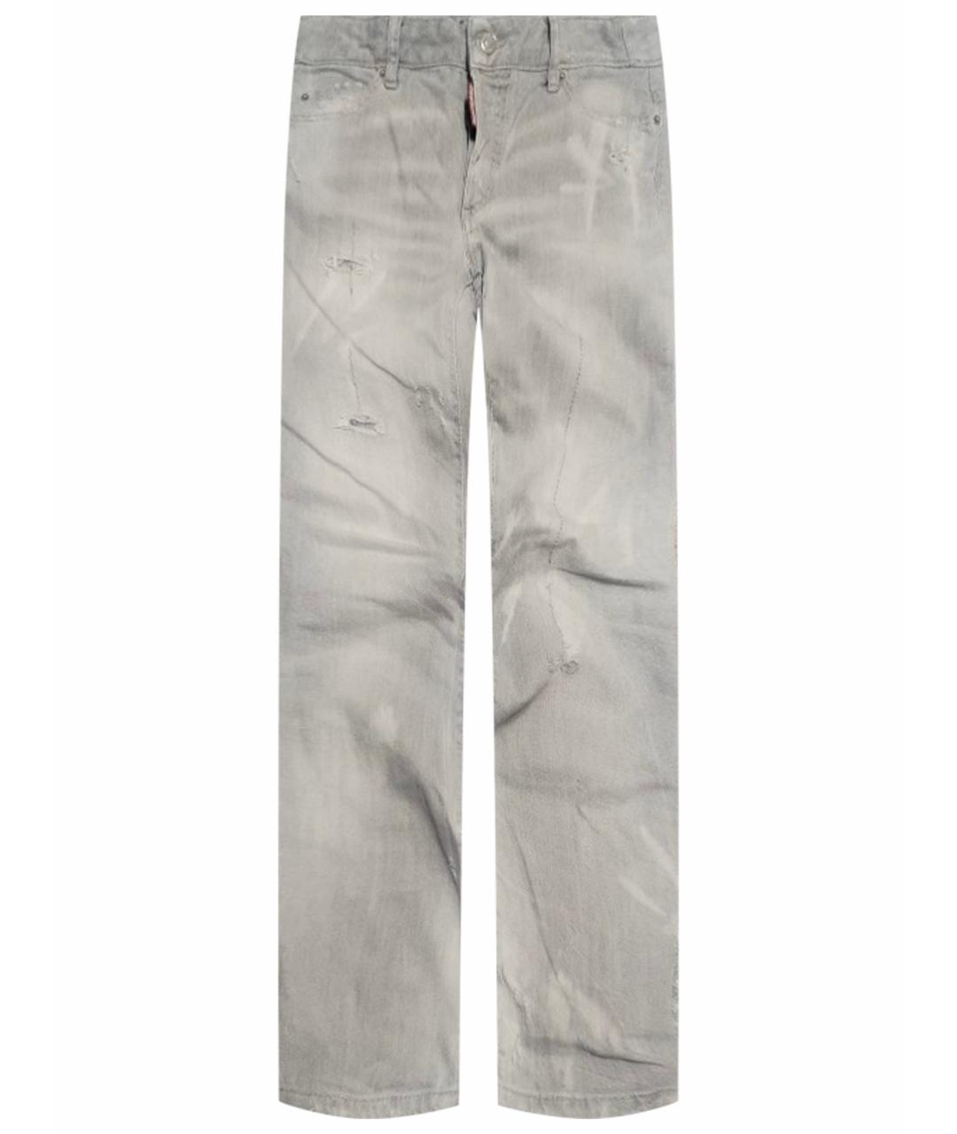 DSQUARED2 Белые хлопковые прямые джинсы, фото 1