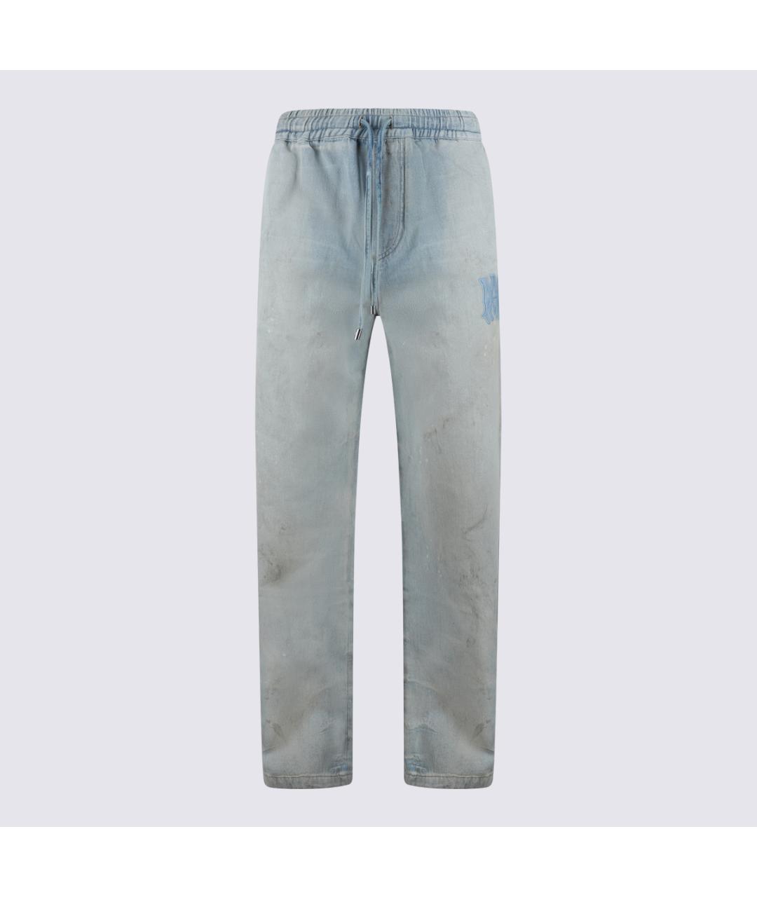 AMIRI Голубые хлопковые прямые джинсы, фото 5