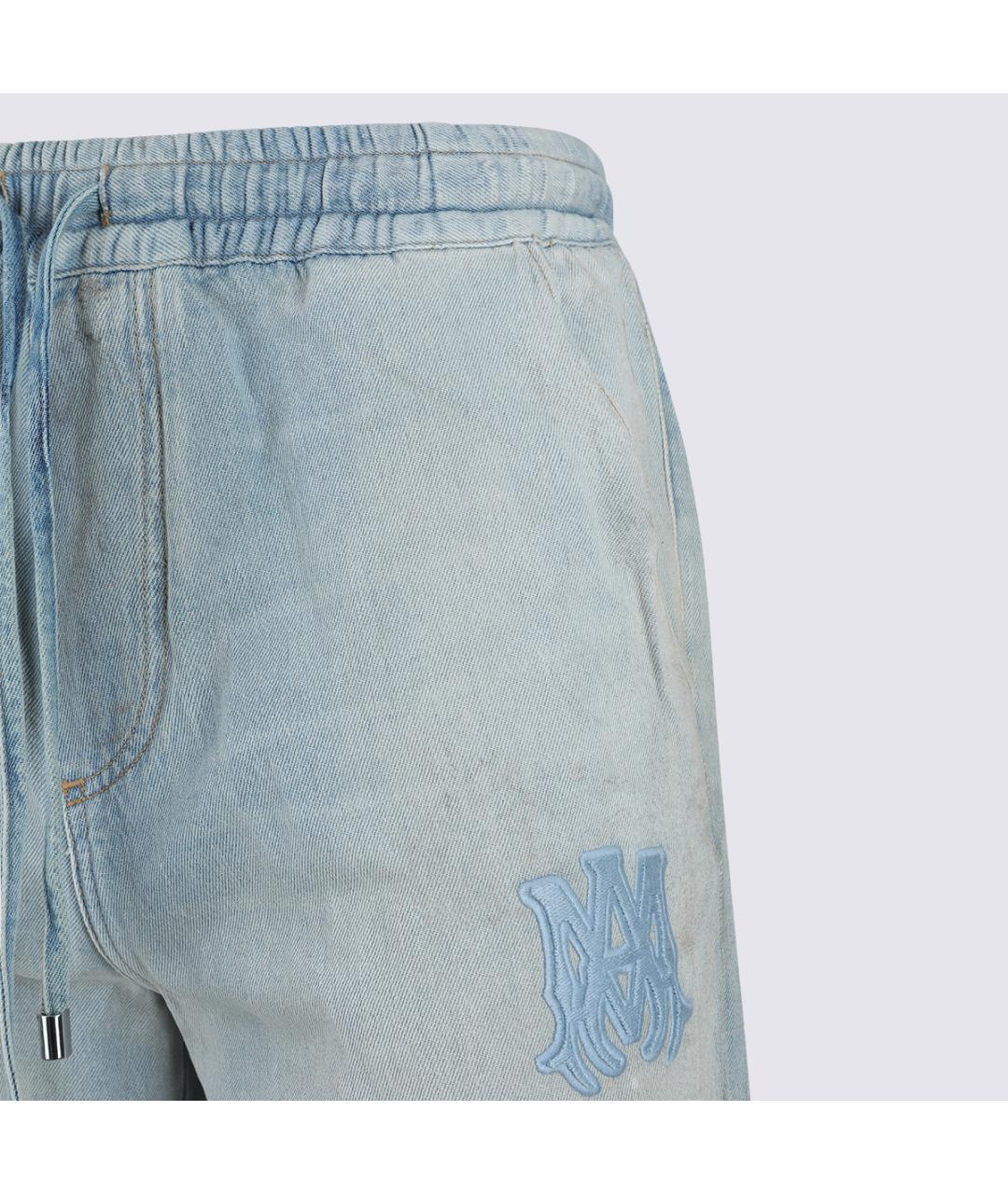 AMIRI Голубые хлопковые прямые джинсы, фото 3