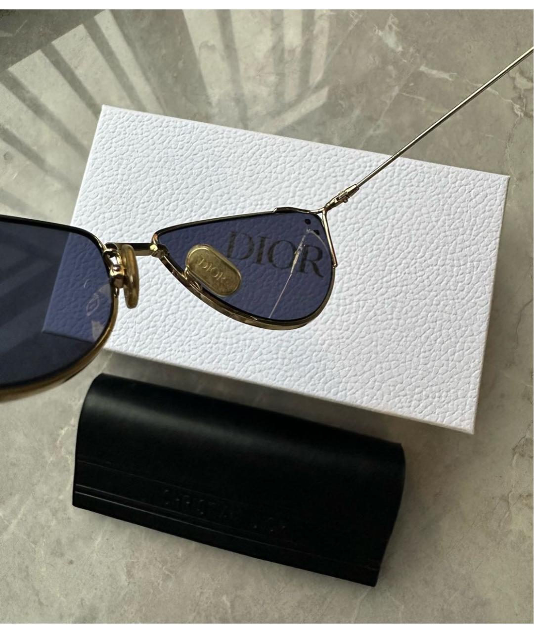 CHRISTIAN DIOR Темно-синие металлические солнцезащитные очки, фото 4