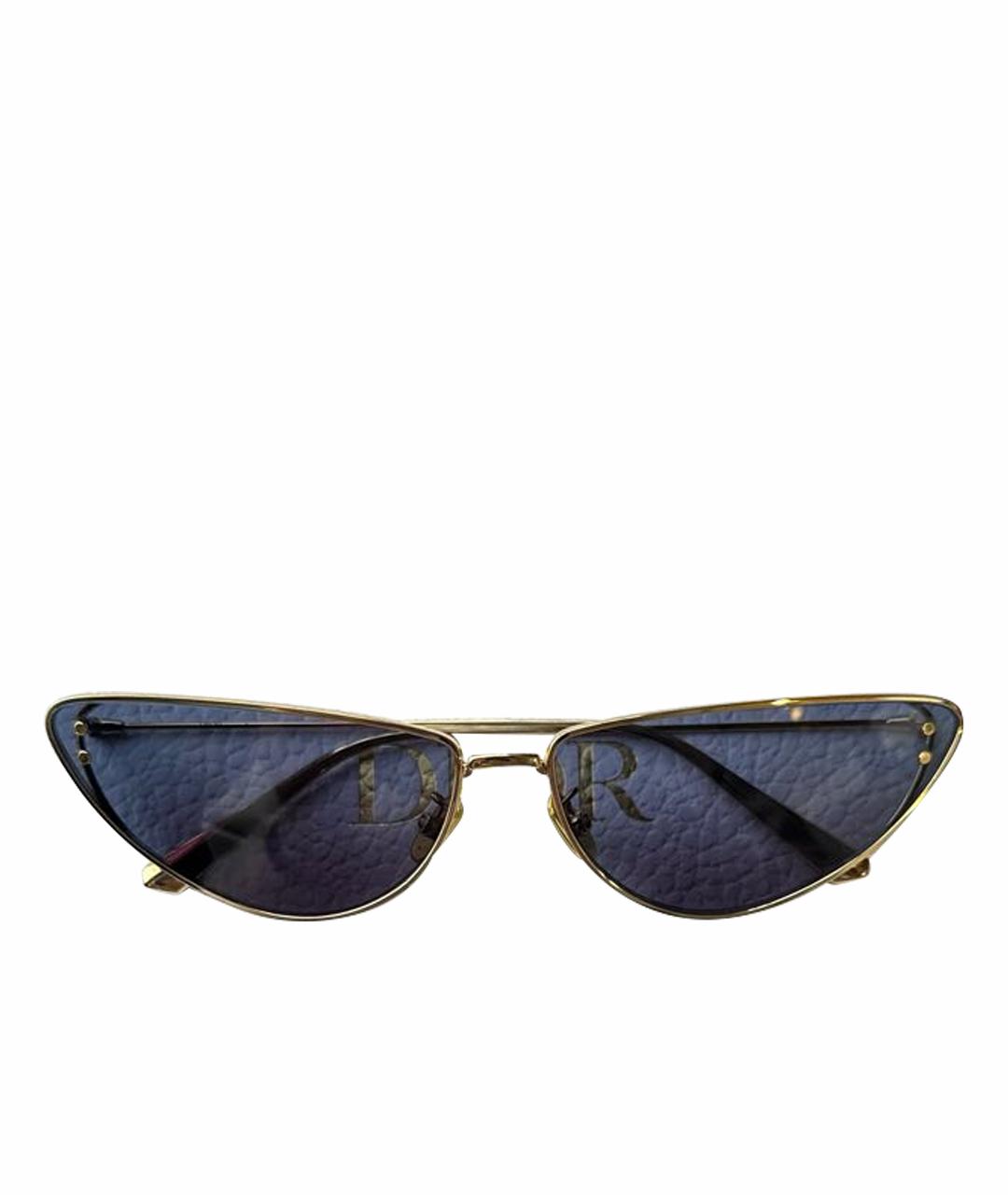 CHRISTIAN DIOR Темно-синие металлические солнцезащитные очки, фото 1