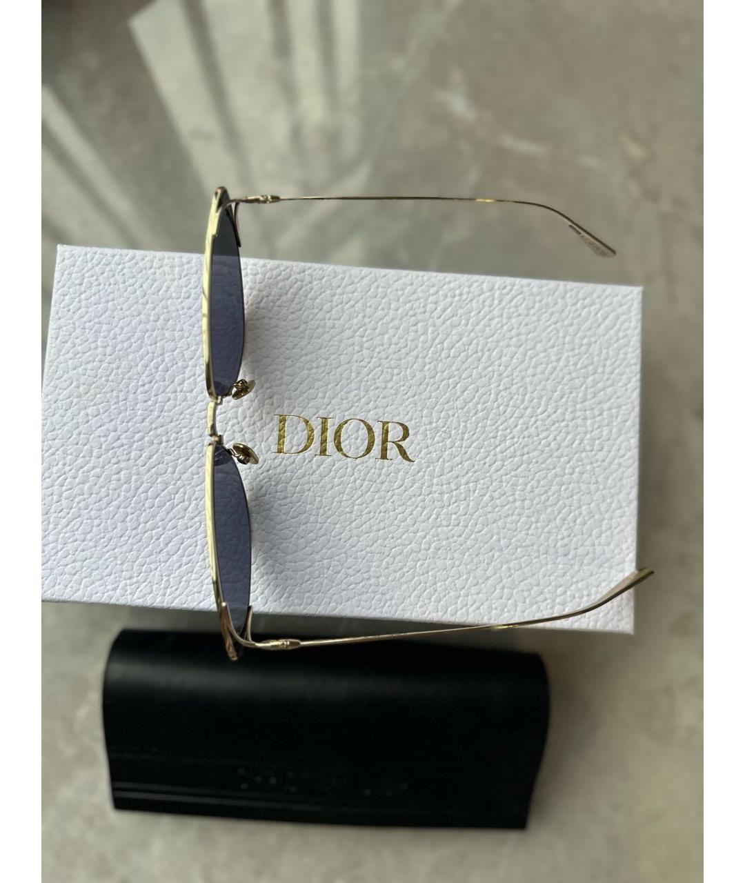 CHRISTIAN DIOR Темно-синие металлические солнцезащитные очки, фото 2