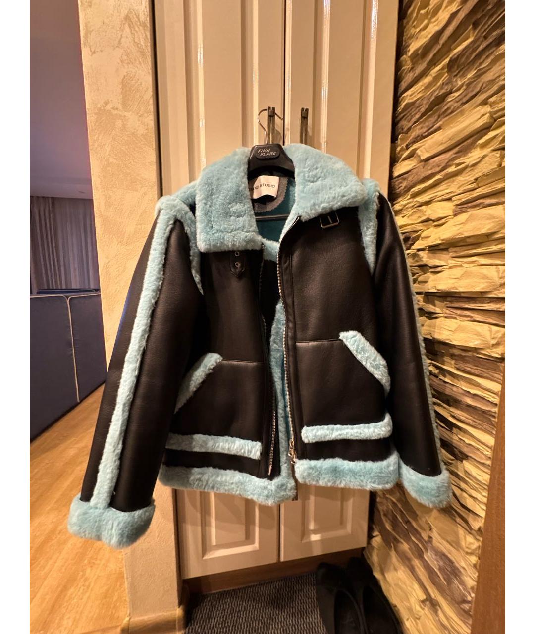 STAND STUDIO Черная полиэстеровая дубленка, фото 8