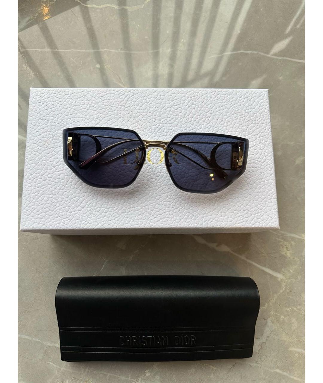 CHRISTIAN DIOR Темно-синие металлические солнцезащитные очки, фото 7