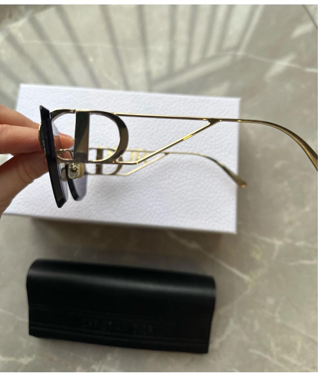 CHRISTIAN DIOR Темно-синие металлические солнцезащитные очки, фото 5