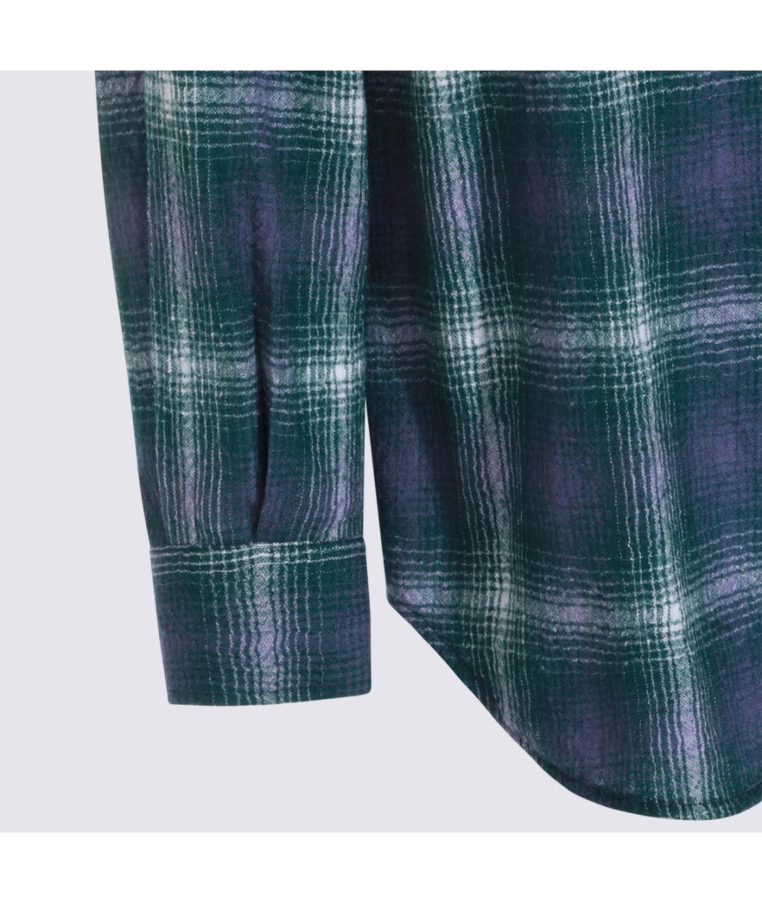 AURALEE Зеленая шерстяная кэжуал рубашка, фото 3