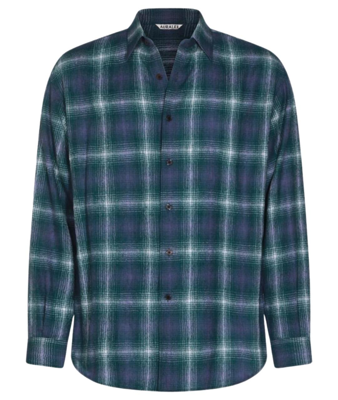 AURALEE Зеленая шерстяная кэжуал рубашка, фото 1