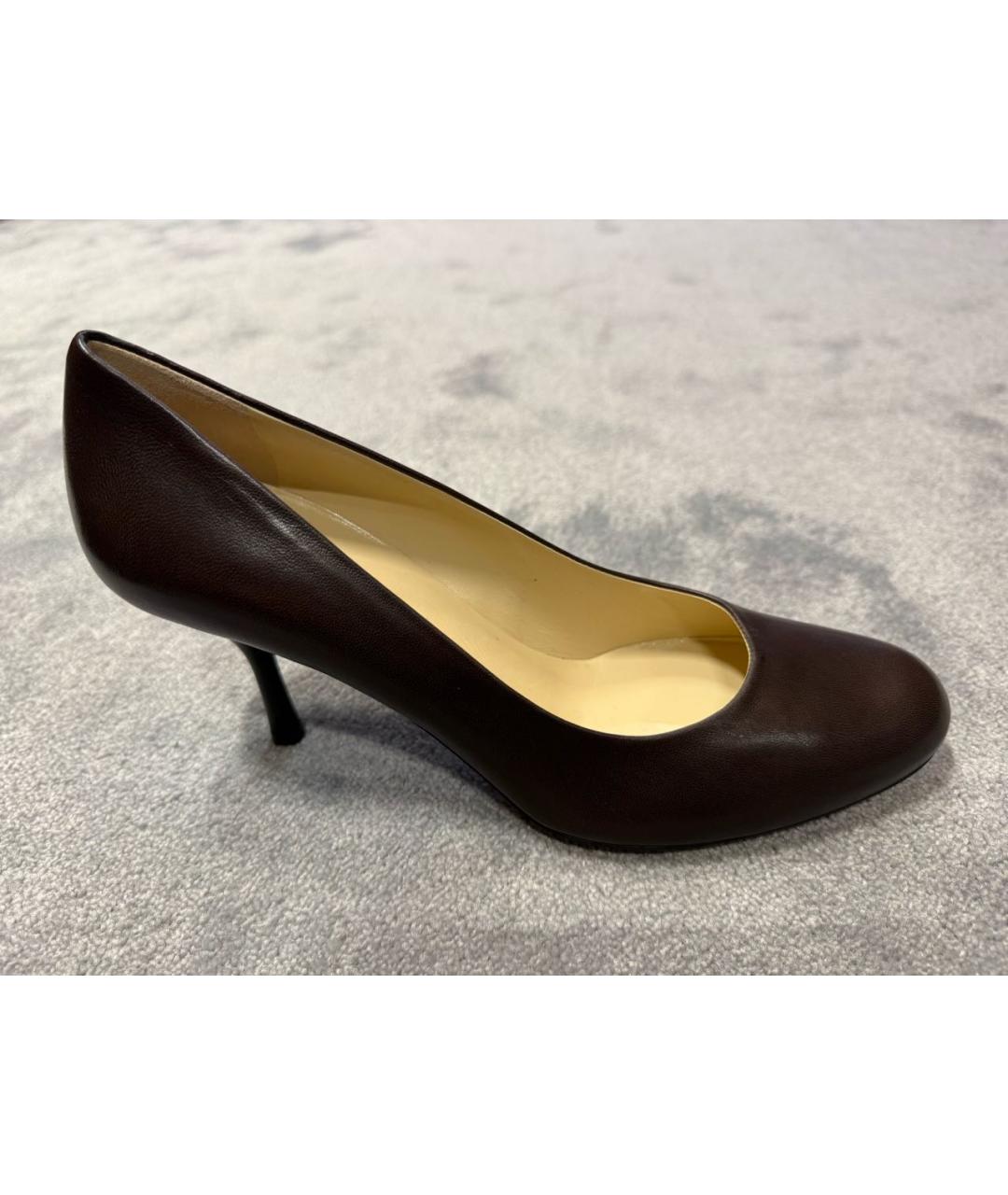 GUCCI Коричневые кожаные туфли, фото 6