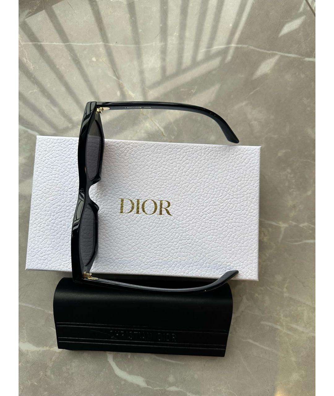 CHRISTIAN DIOR Черные пластиковые солнцезащитные очки, фото 3