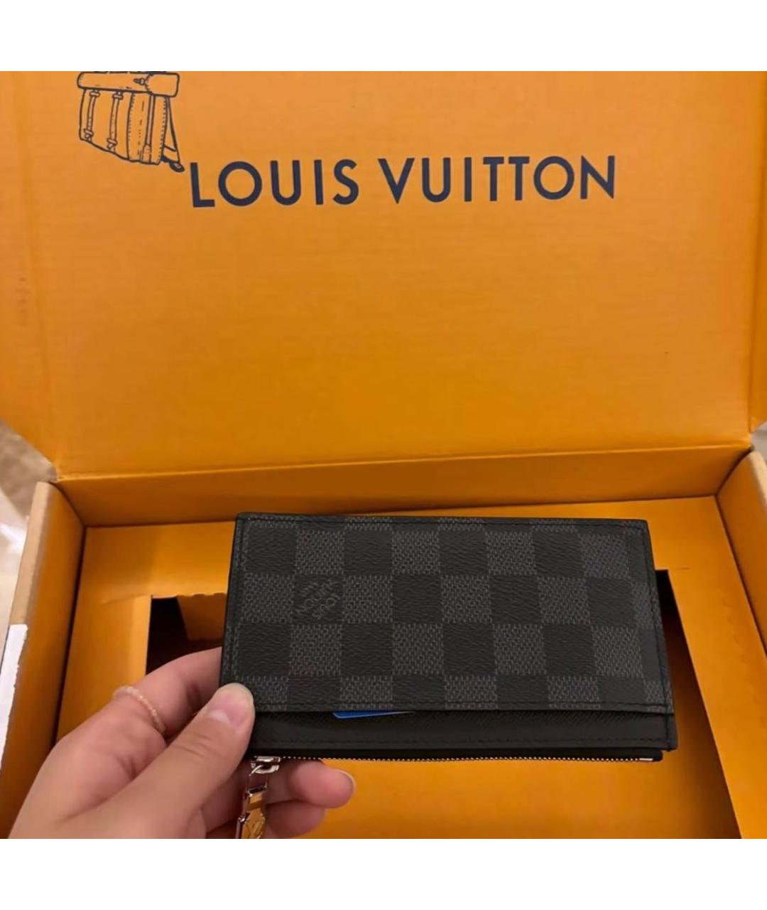 LOUIS VUITTON Черный кардхолдер, фото 7