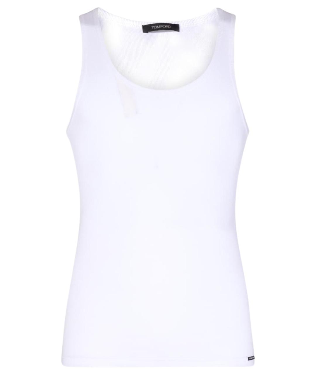 TOM FORD Белая хлопковая майка, фото 1