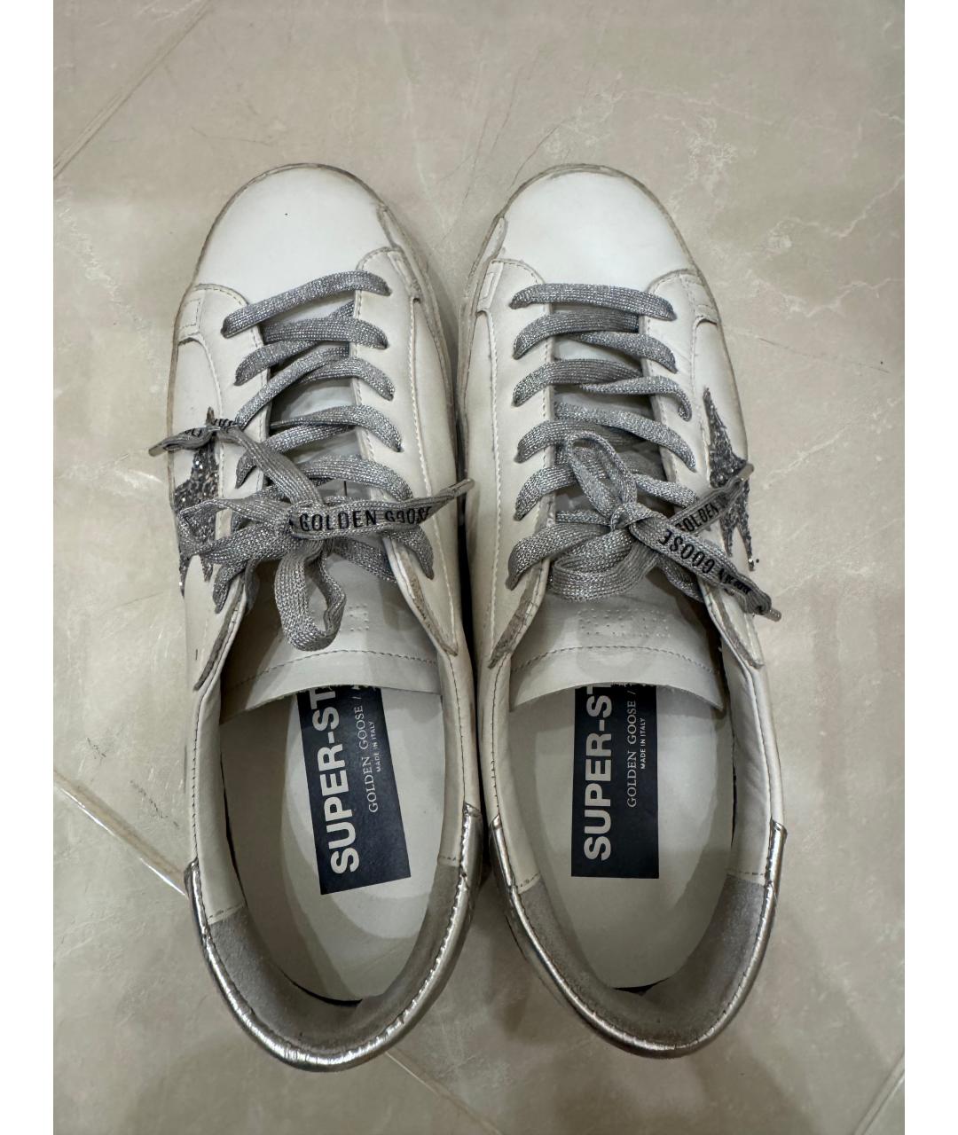 GOLDEN GOOSE DELUXE BRAND Белые кожаные кеды, фото 3