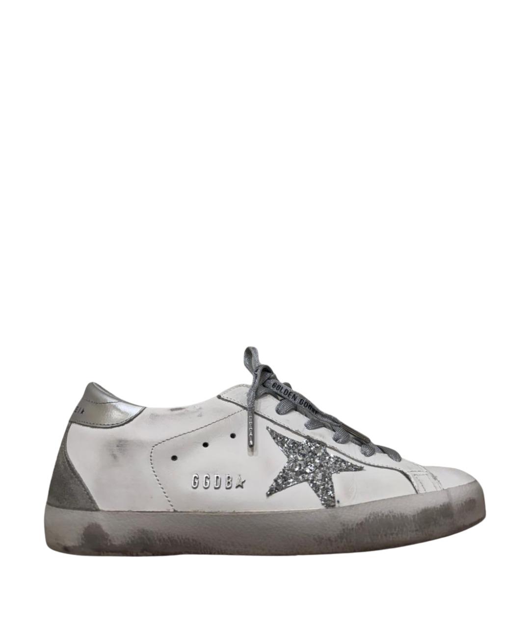 GOLDEN GOOSE DELUXE BRAND Белые кожаные кеды, фото 1
