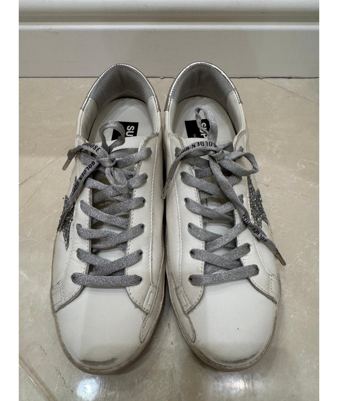GOLDEN GOOSE DELUXE BRAND Белые кожаные кеды, фото 2