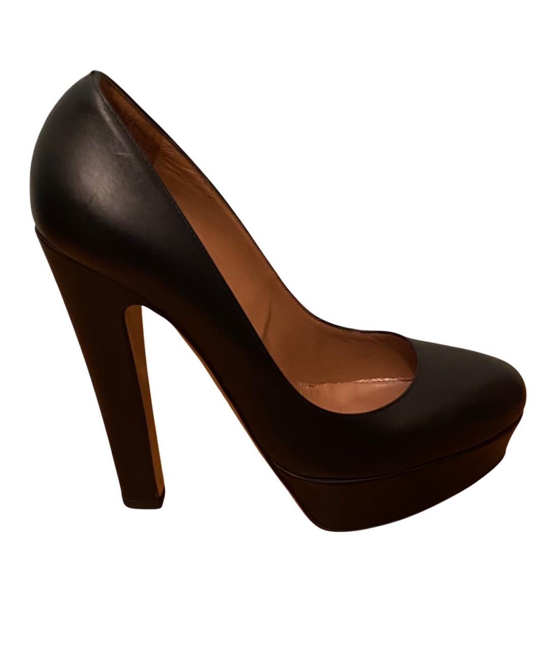 VALENTINO Черные кожаные туфли, фото 1