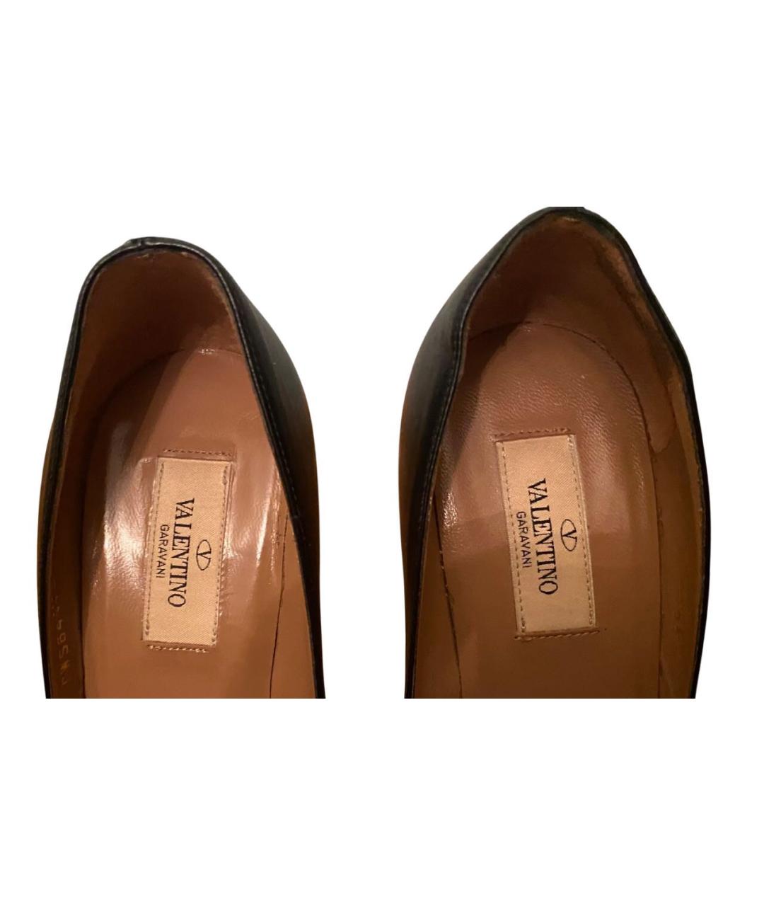 VALENTINO Черные кожаные туфли, фото 5