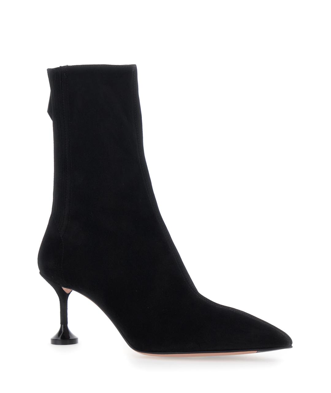 AQUAZZURA Черные замшевые ботильоны, фото 1