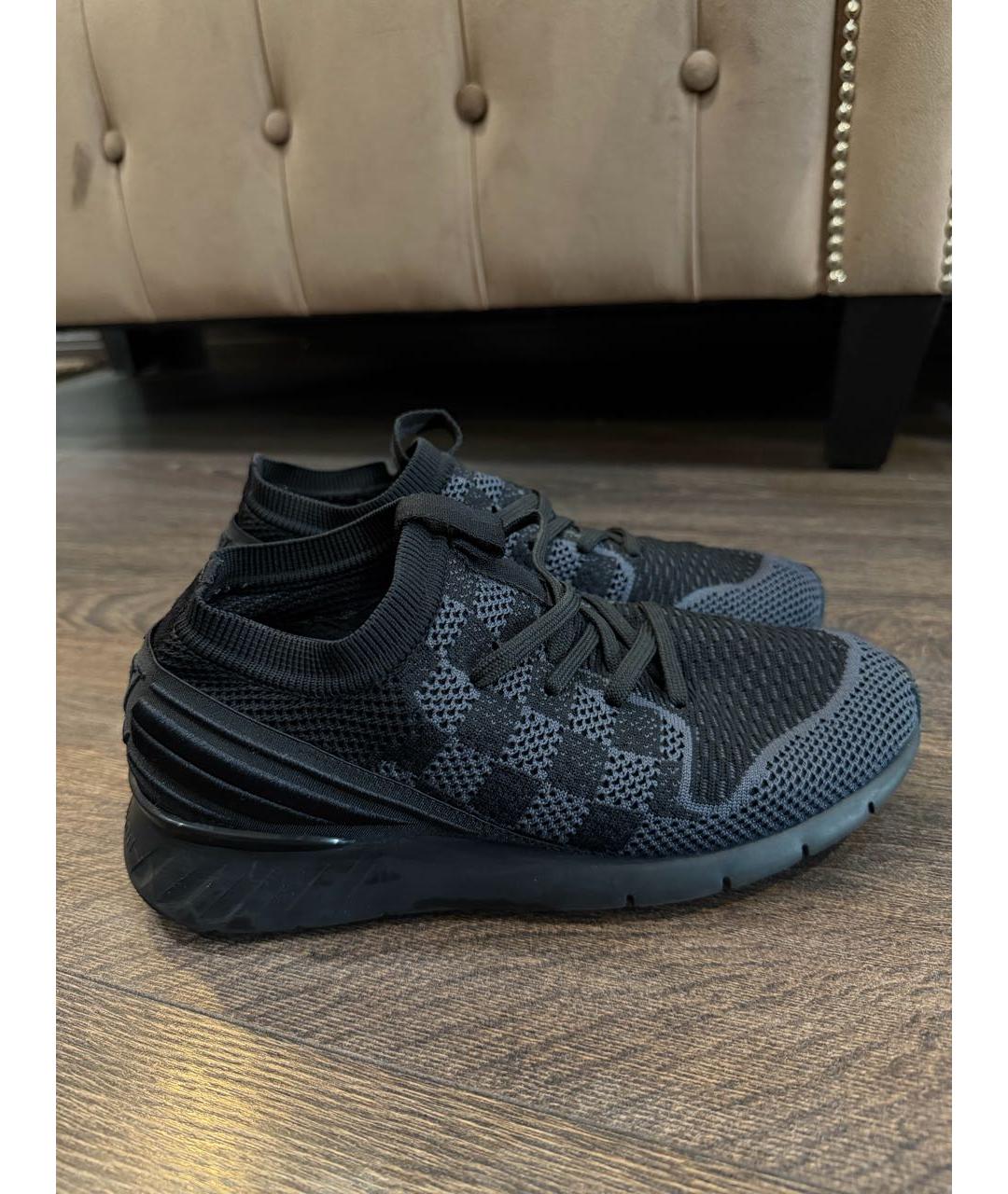 LOUIS VUITTON Черные текстильные низкие кроссовки / кеды, фото 4