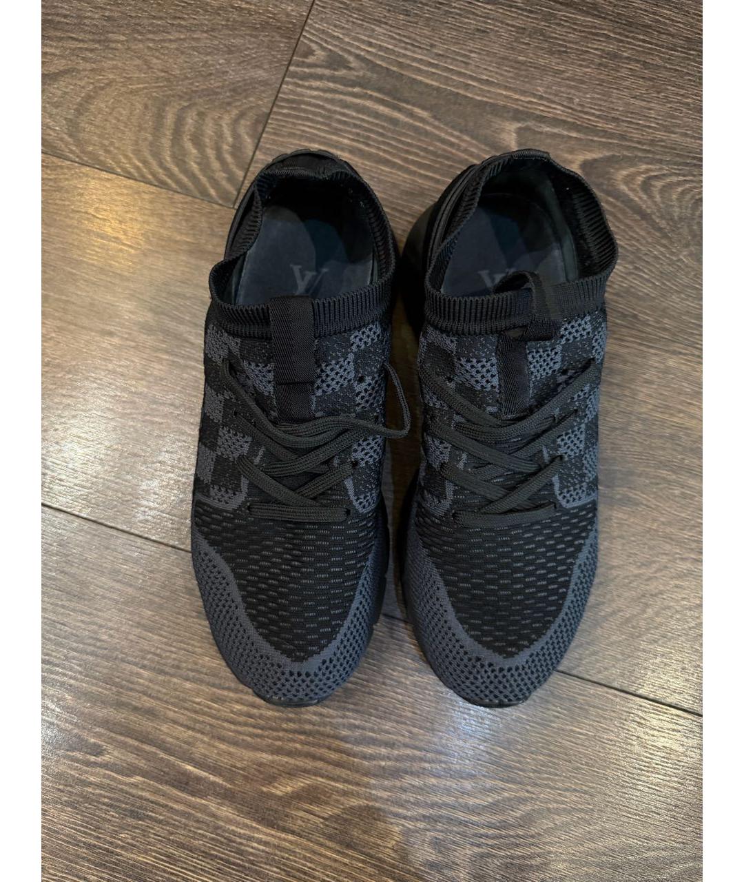 LOUIS VUITTON Черные текстильные низкие кроссовки / кеды, фото 2