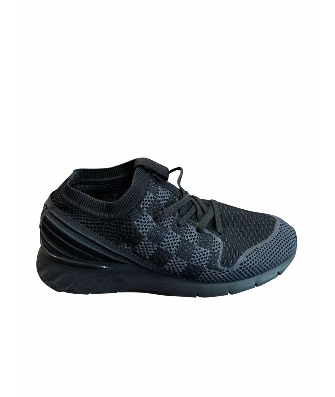 LOUIS VUITTON Черные текстильные низкие кроссовки / кеды, фото 1