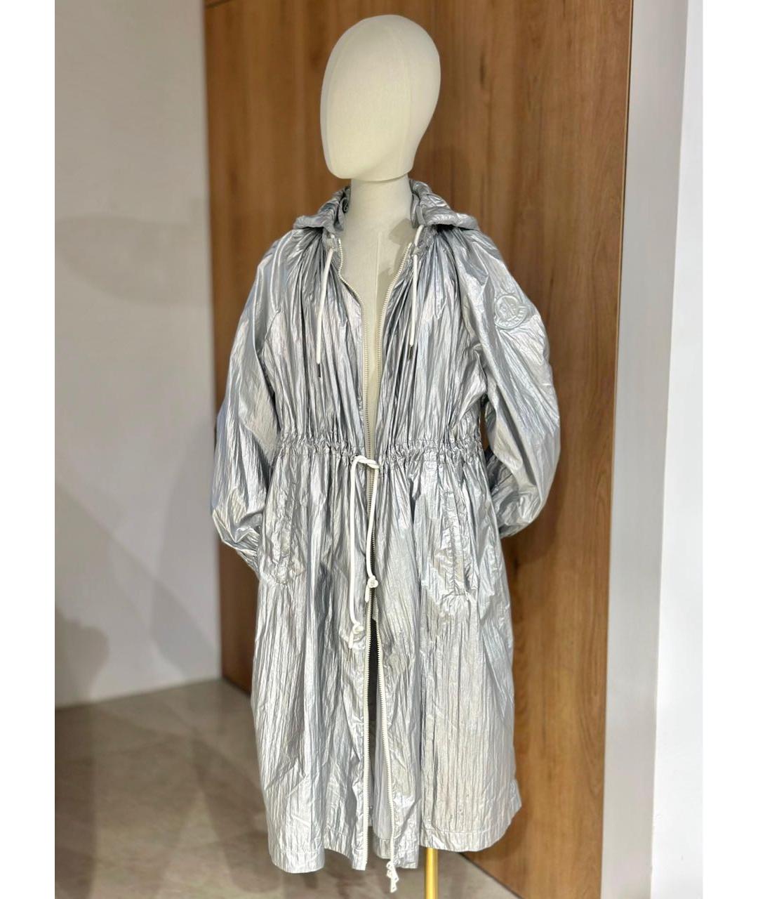 MONCLER Серебрянный тренч/плащ, фото 3
