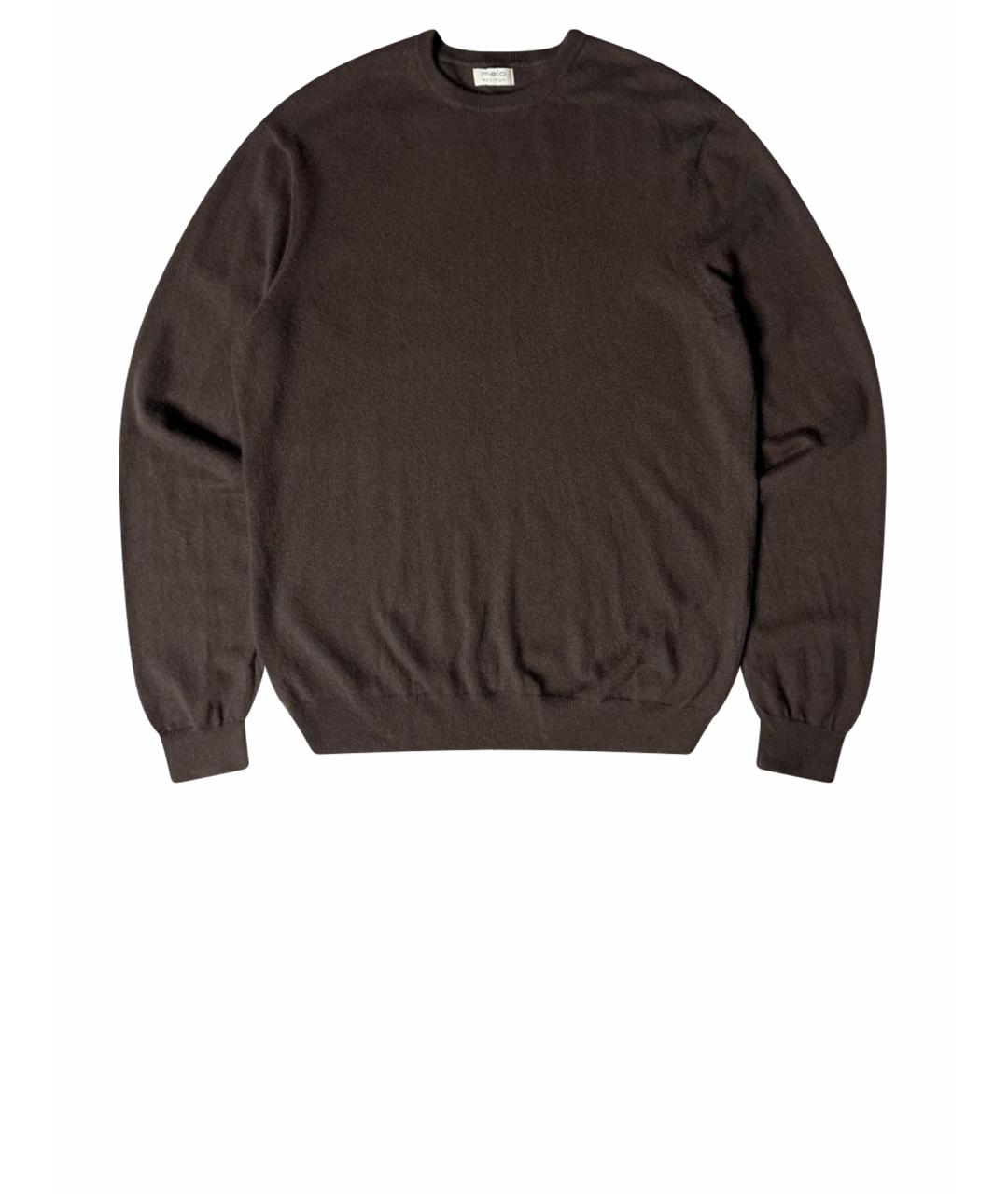 MALO Коричневый шерстяной джемпер / свитер, фото 1