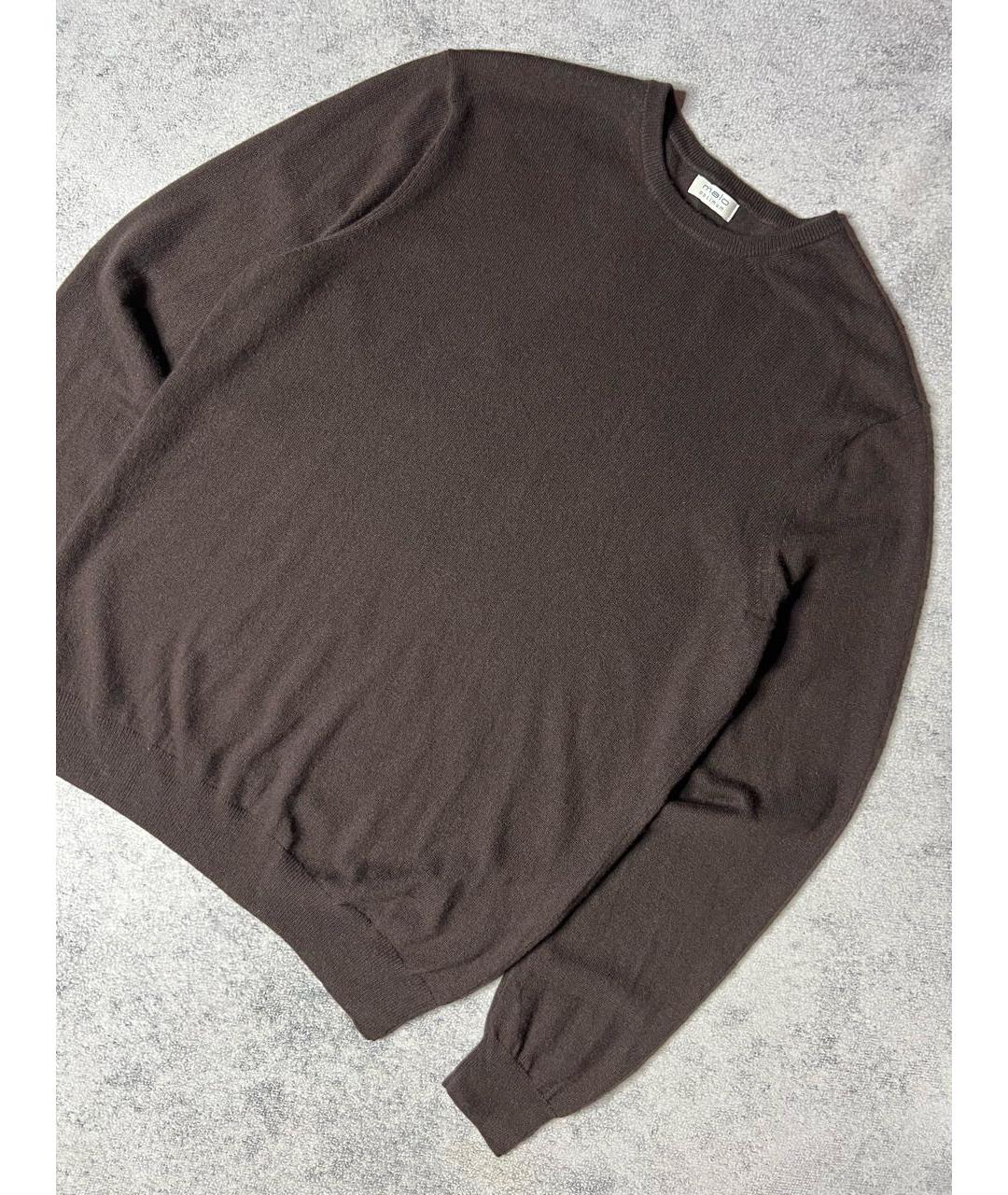 MALO Коричневый шерстяной джемпер / свитер, фото 3