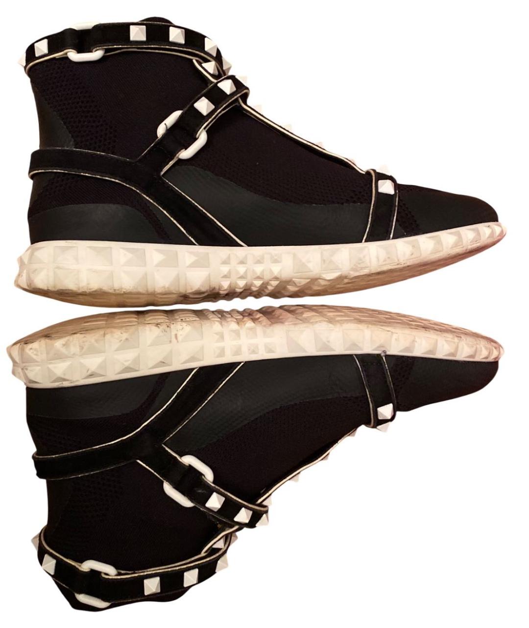 VALENTINO Черные текстильные кроссовки, фото 5