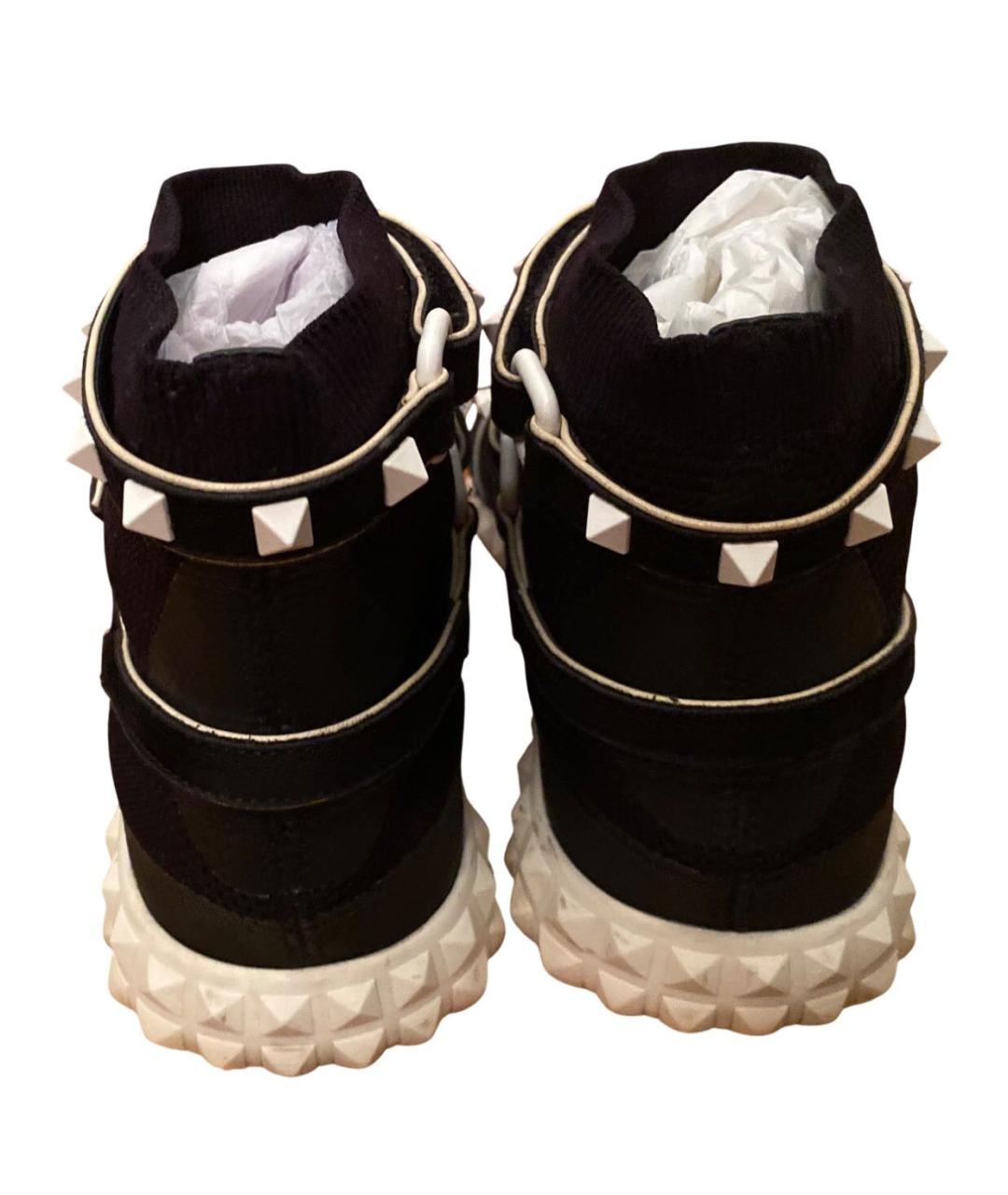 VALENTINO Черные текстильные кроссовки, фото 4