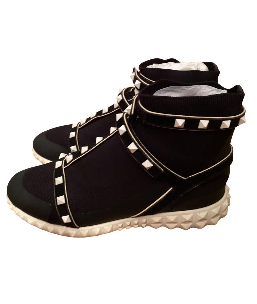 VALENTINO Черные текстильные кроссовки, фото 3