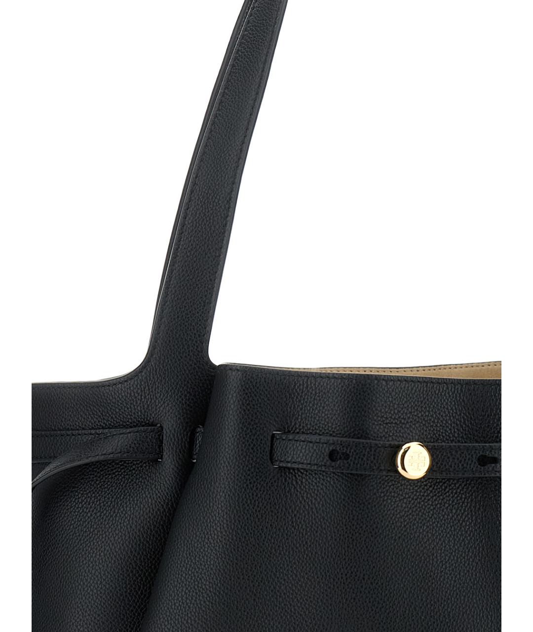 TORY BURCH Черная кожаная сумка тоут, фото 2