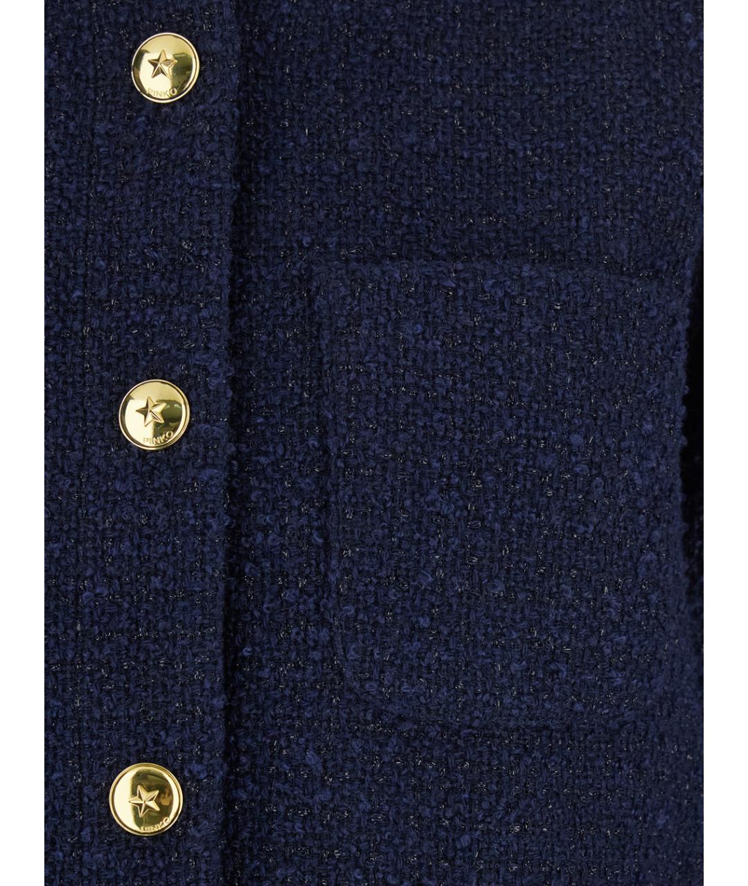 PINKO Синяя полиэстеровая куртка, фото 3