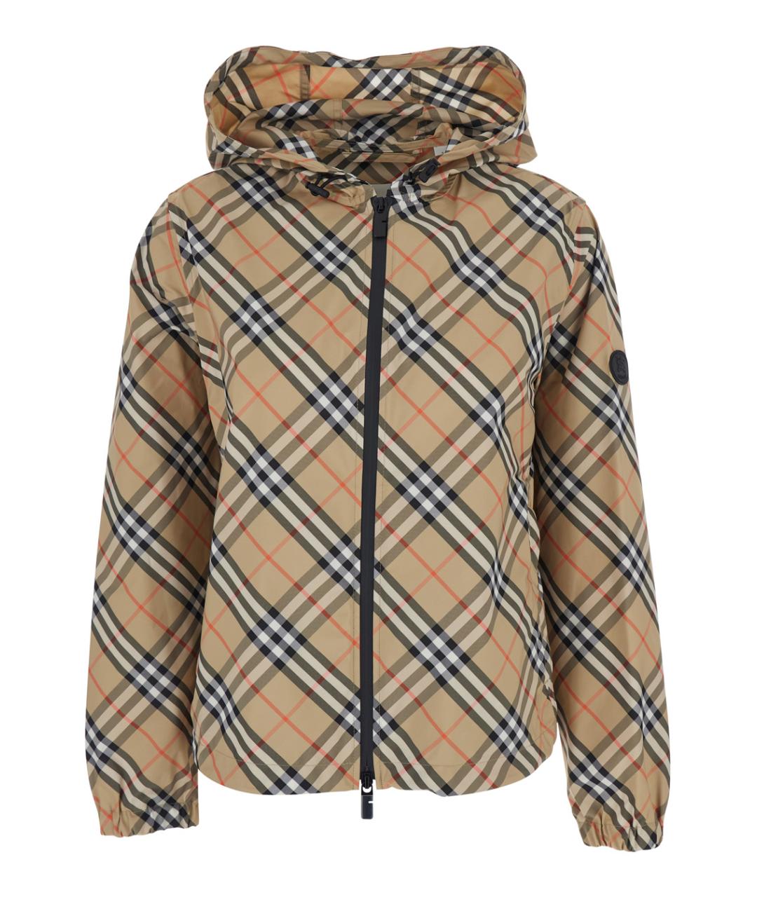 BURBERRY Бежевая полиэстеровая куртка, фото 1