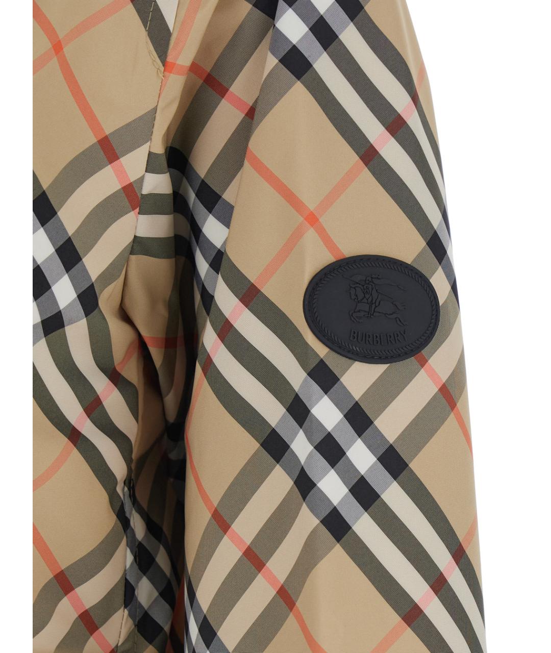 BURBERRY Бежевая полиэстеровая куртка, фото 3