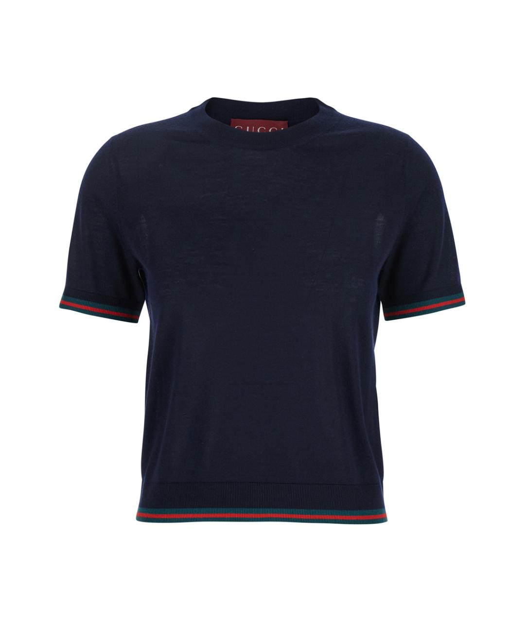 GUCCI Синий кашемировый джемпер / свитер, фото 1