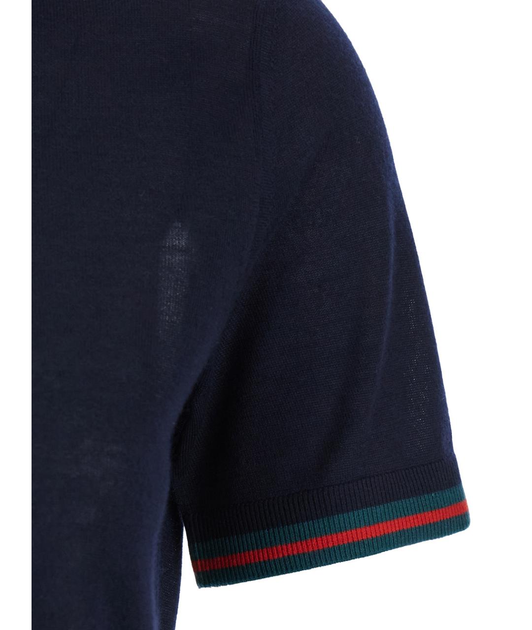 GUCCI Синий кашемировый джемпер / свитер, фото 3
