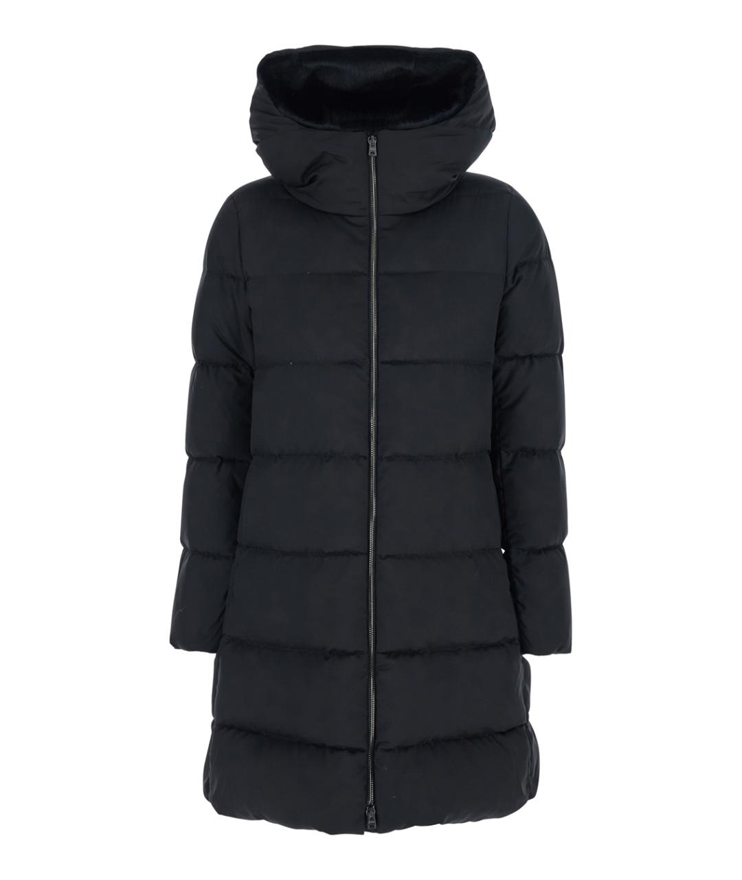 HERNO Черный полиамидовый пуховик, фото 1