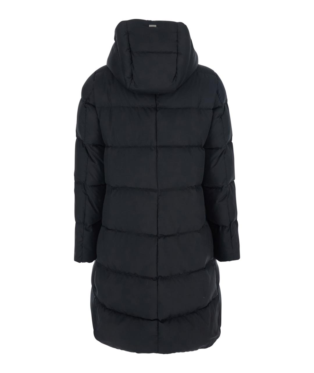 HERNO Черный полиамидовый пуховик, фото 2