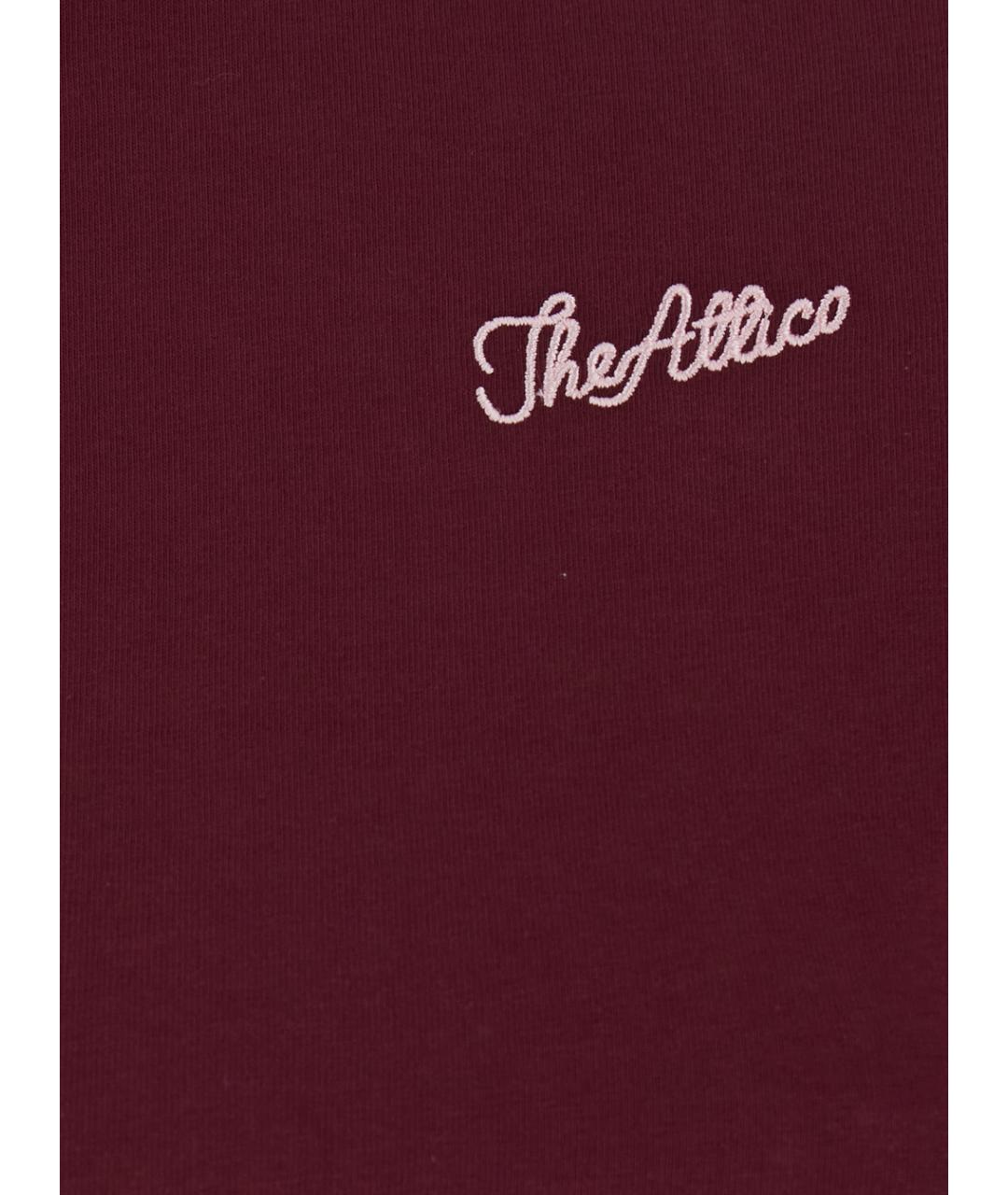 THE ATTICO Бордовая хлопковая футболка, фото 3