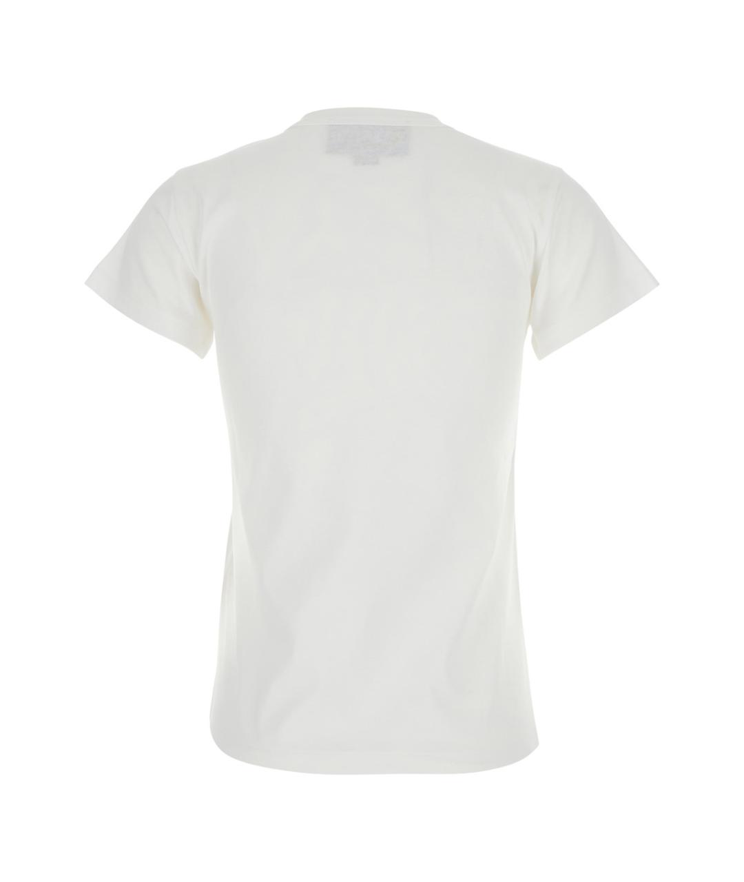 VALENTINO Белая хлопковая футболка, фото 2