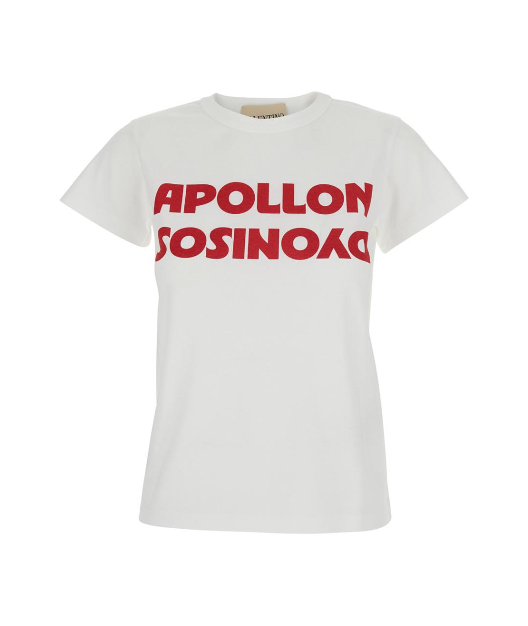 VALENTINO Белая хлопковая футболка, фото 1