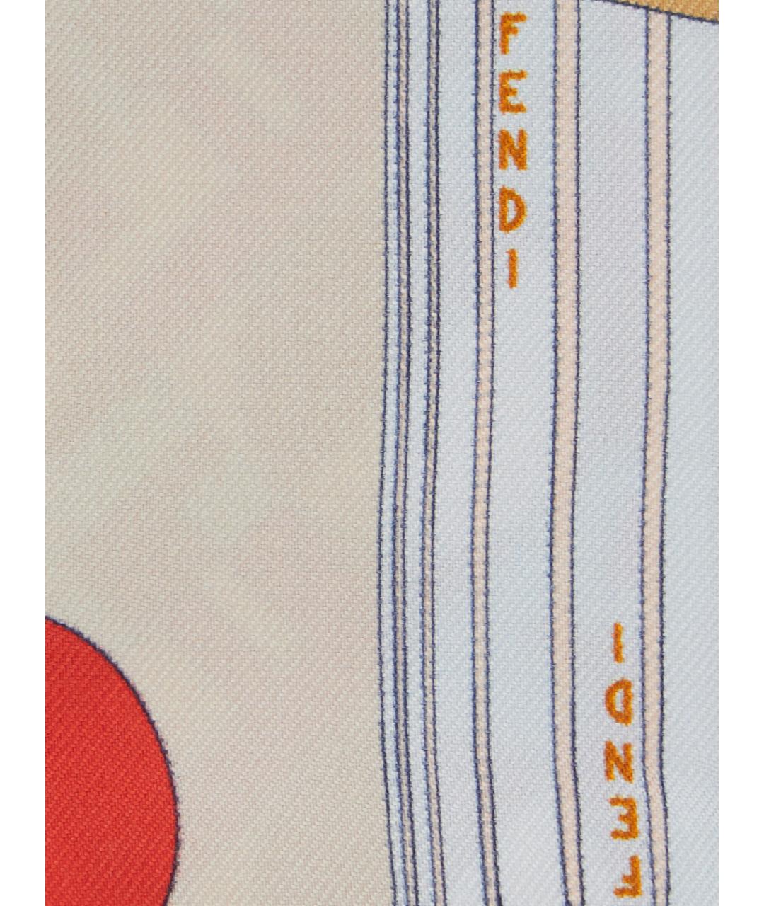 FENDI Мульти шелковый шарф, фото 3