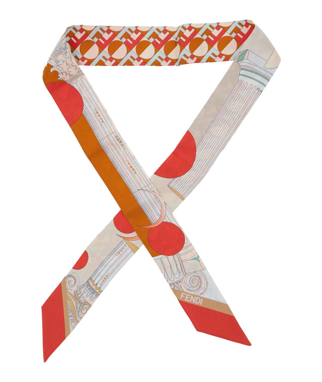FENDI Мульти шелковый шарф, фото 2