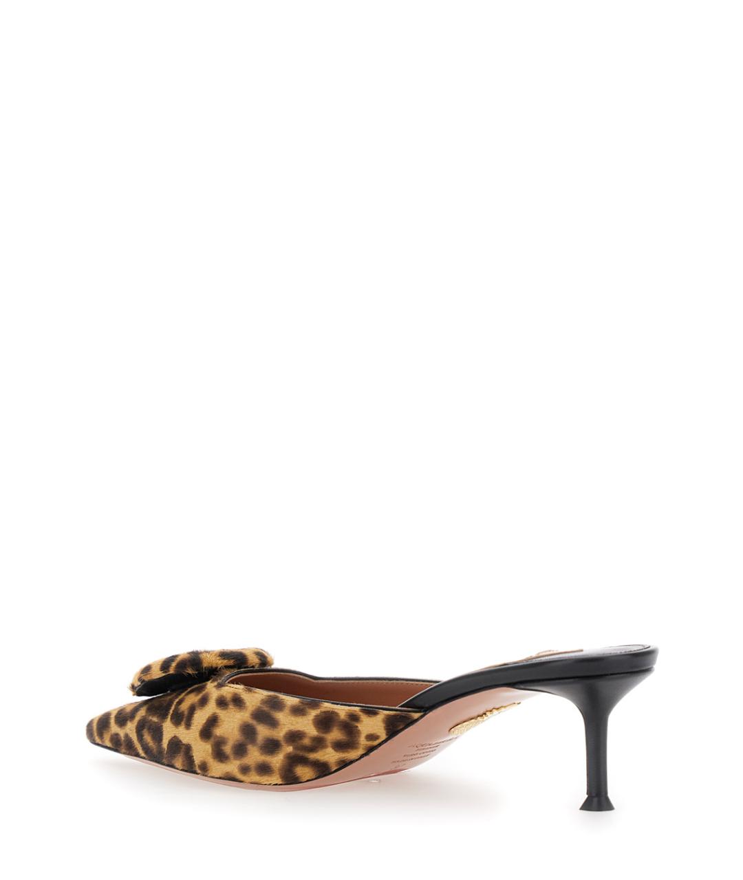 AQUAZZURA Коричневые замшевые мюли, фото 3