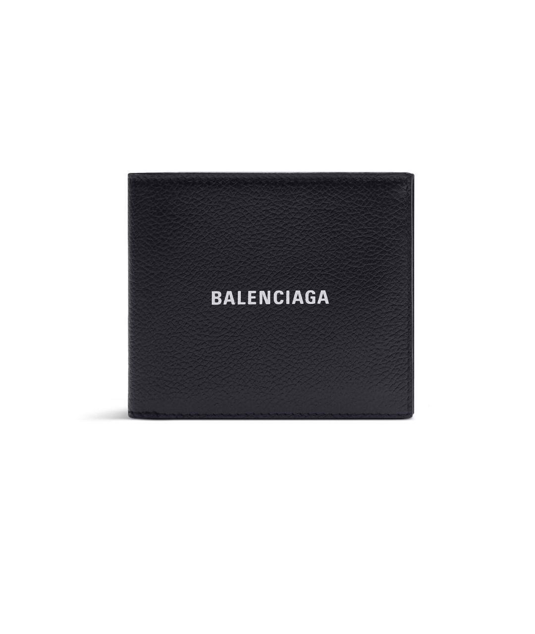 BALENCIAGA Черный кожаный кошелек, фото 1