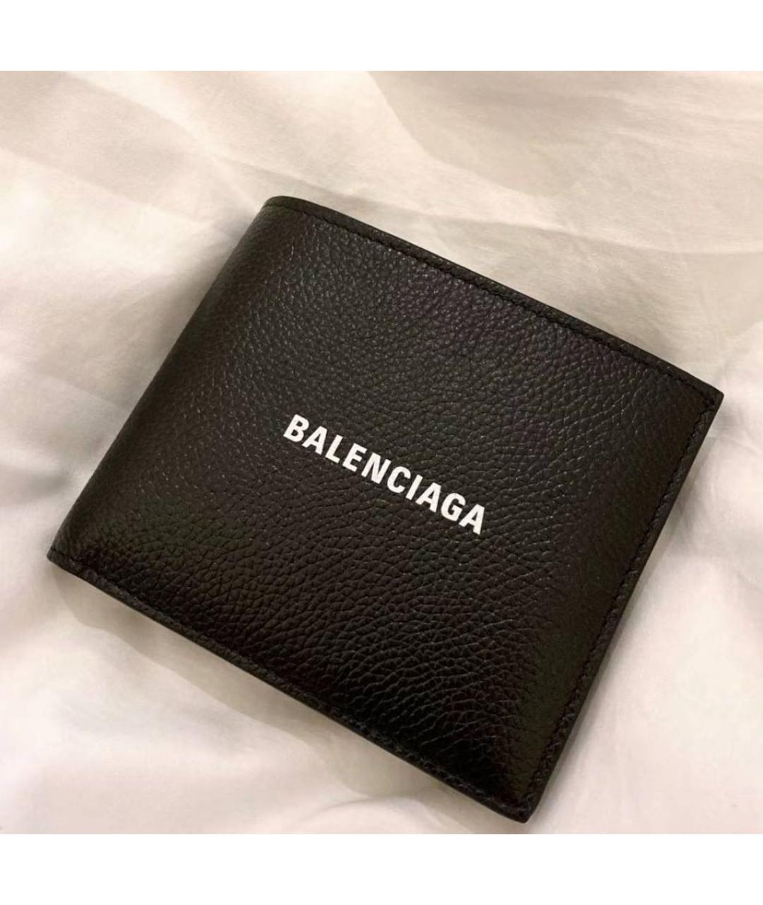 BALENCIAGA Черный кожаный кошелек, фото 3