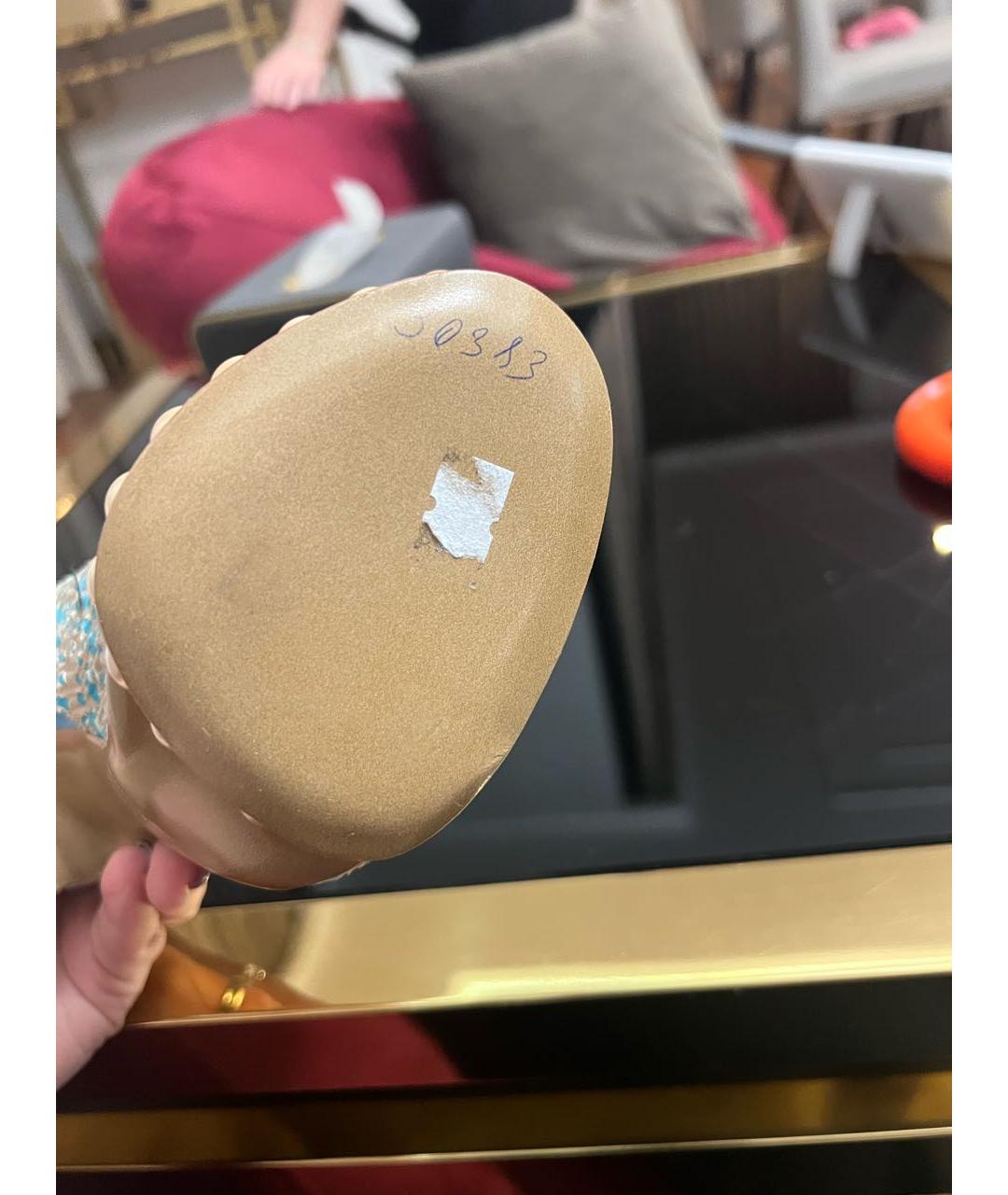 NICHOLAS KIRKWOOD Бирюзовые текстильные босоножки, фото 7